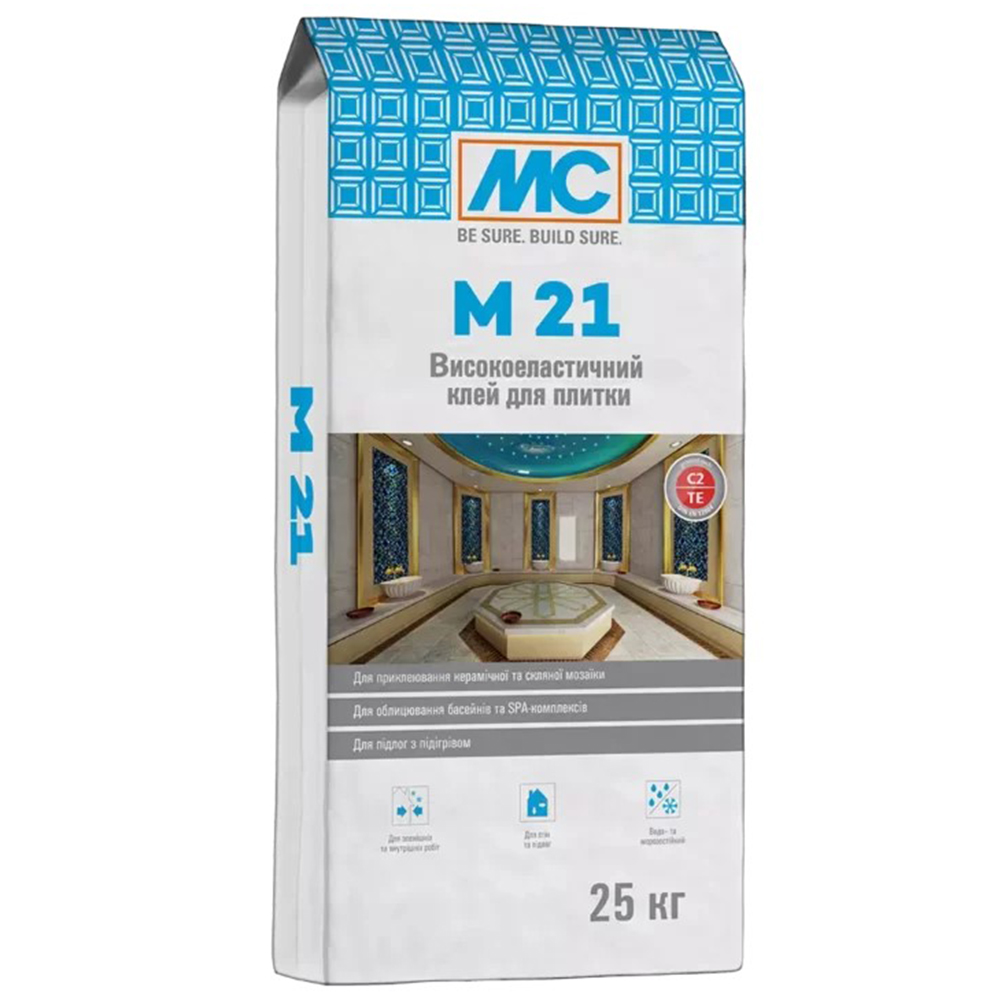 Еластичний високоефективний клей C2 TE, MC-Bauchemie (Botament) M 21, 25 кг